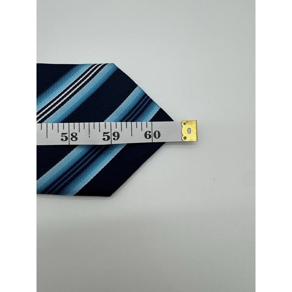 Pierre Cardin Men's Tie Blue Navy Striped Classic Polyester‎ Necktie Business